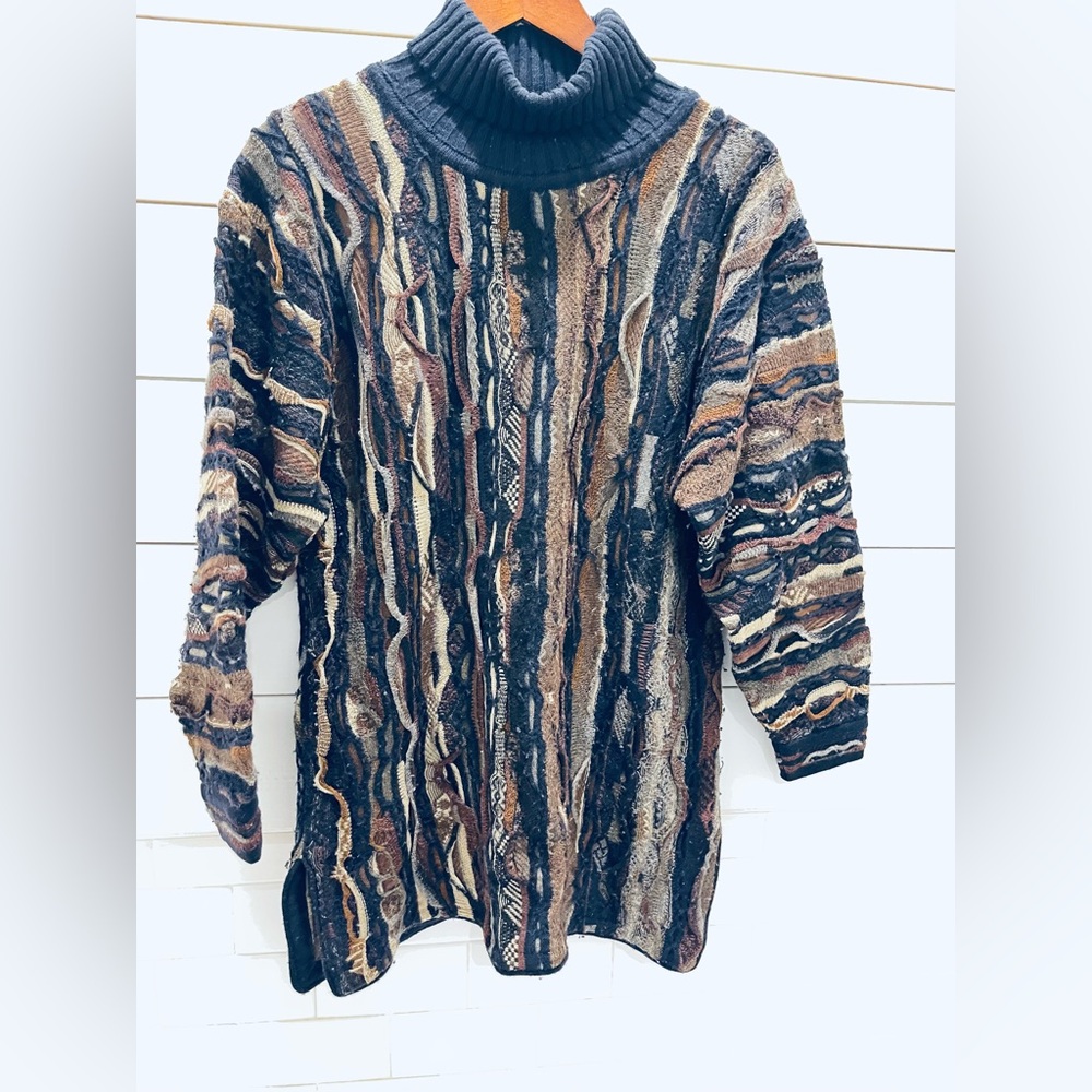 Vintage COOGI Black and Brown Wool Sweater
